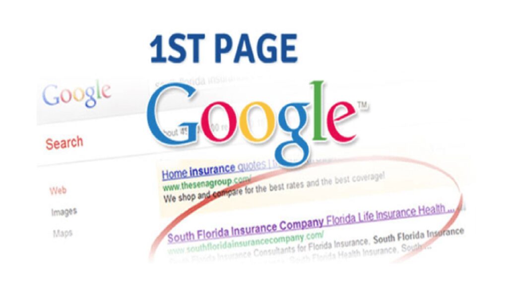 First page SEO position