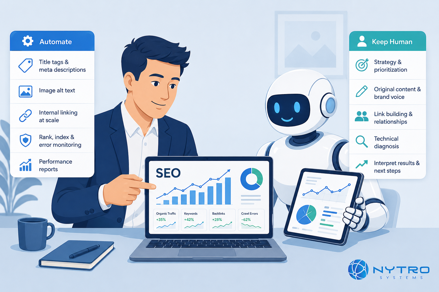 The Hybrid Model: Automate SEO, Keep Humans on Strategy