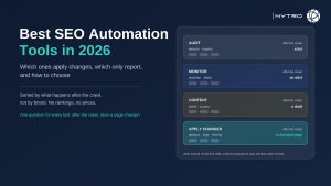 Best SEO automation tools in 2026: which ones apply changes, which only report, and how to choose