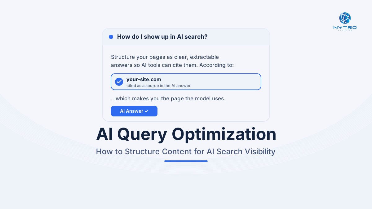 AI query optimization: how to structure content for AI search visibility