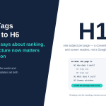 Header tags from H1 to H6: what Google says about ranking, and why structure now matters for AI extraction